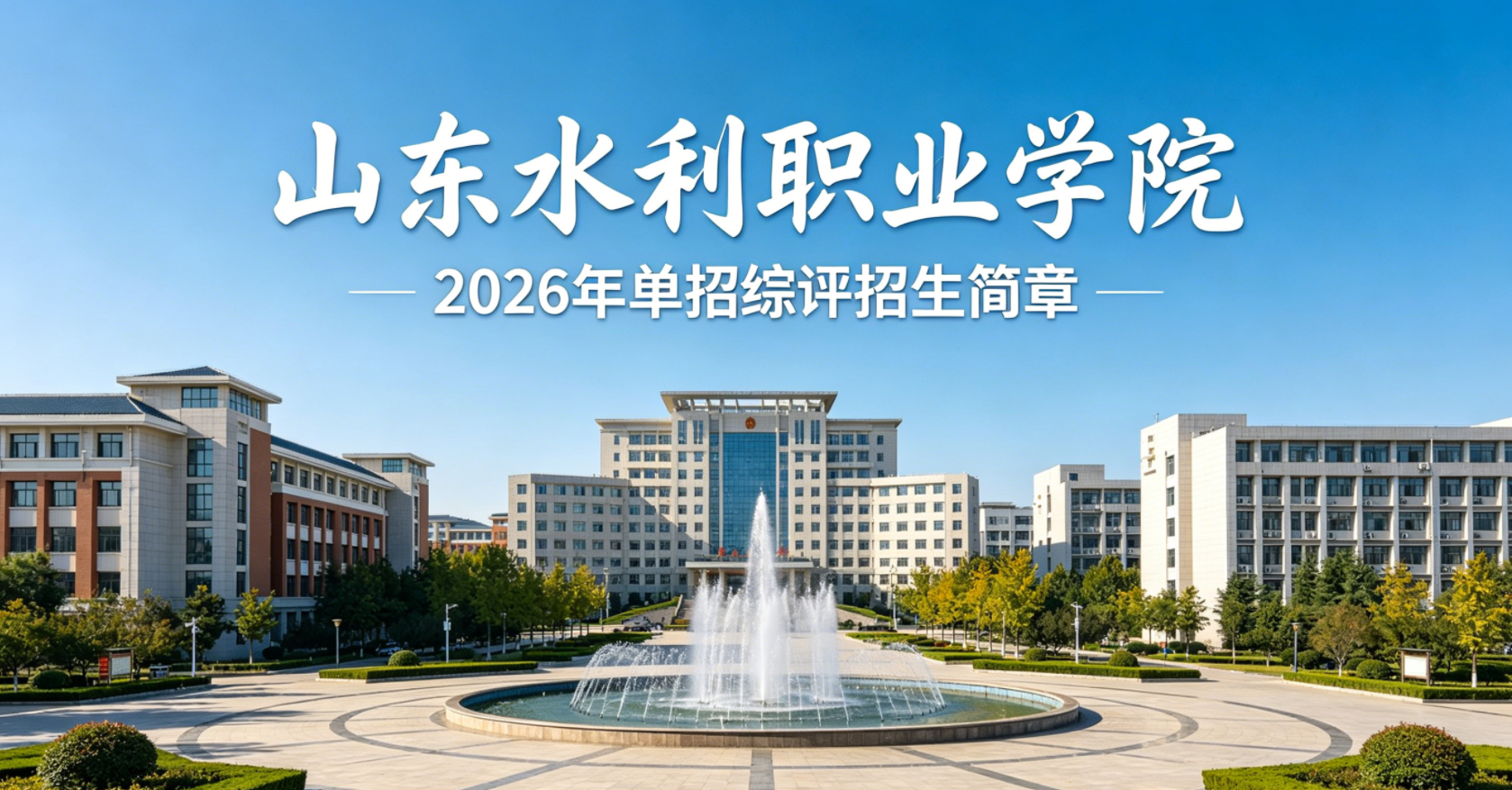 2026年山东水利职业学院山东单招综评招生简章｜山博教育