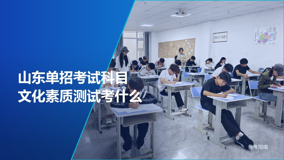山东单招考试科目:文化素质测试到底考什么、怎么复习
