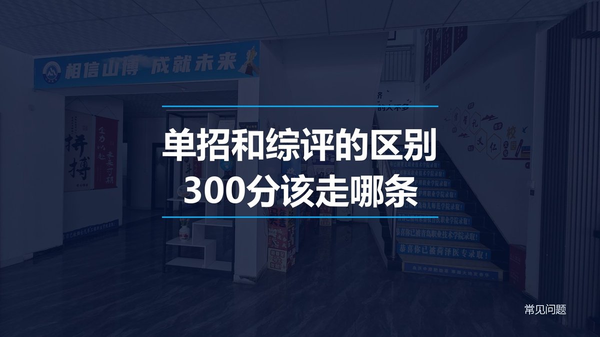 单招和综评的区别:300分左右该走哪条?别选错赛道